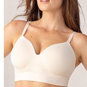 Shapermint Truekind® Supportive Comfort Wireless Shaping Bra Sz M Chai